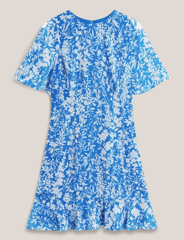 Hobbs London Hobbs London Women's Iona Floral Print Mini Dress in Bright Blue - 2