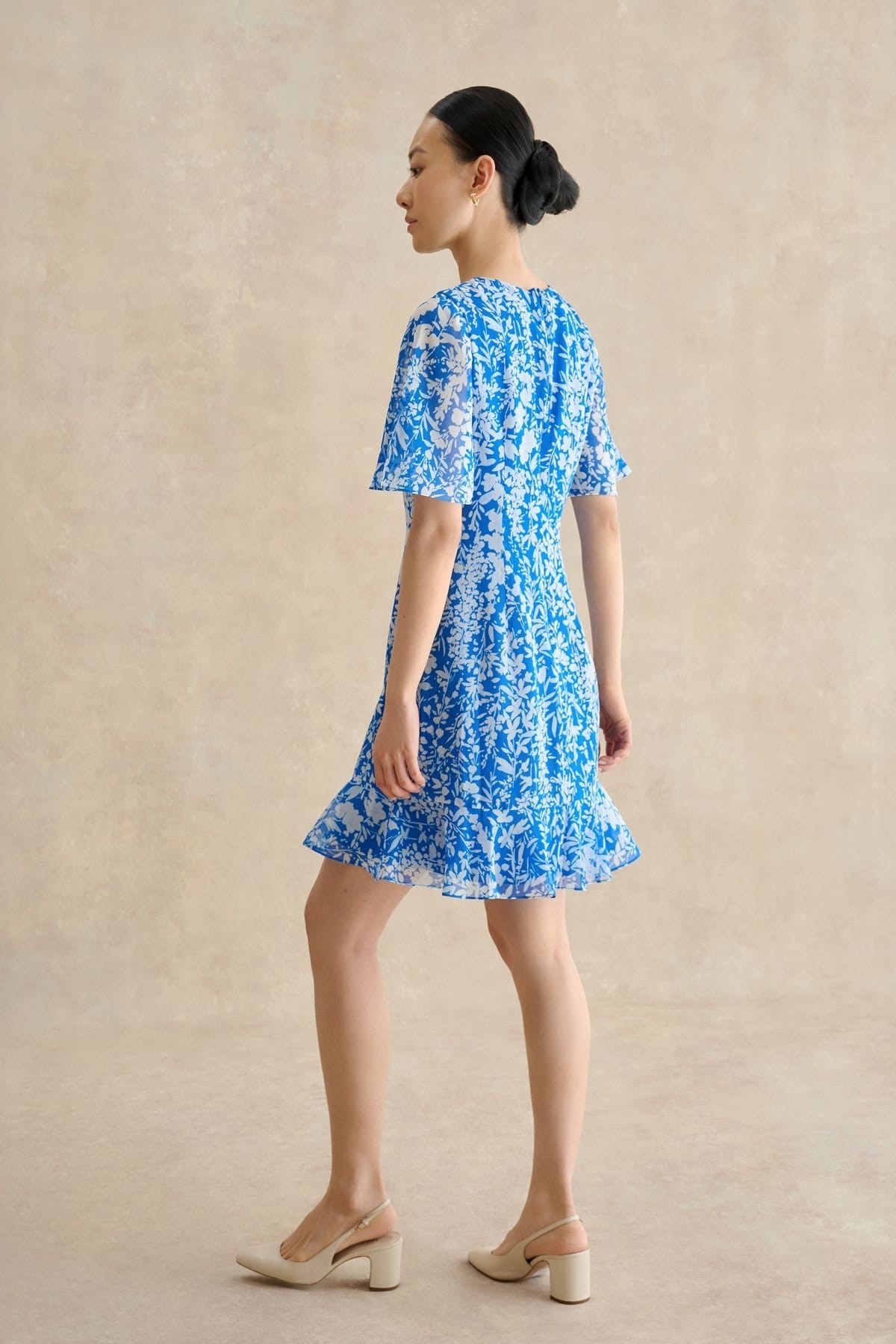 Hobbs London Hobbs London Women's Iona Floral Print Mini Dress in Bright Blue - 4