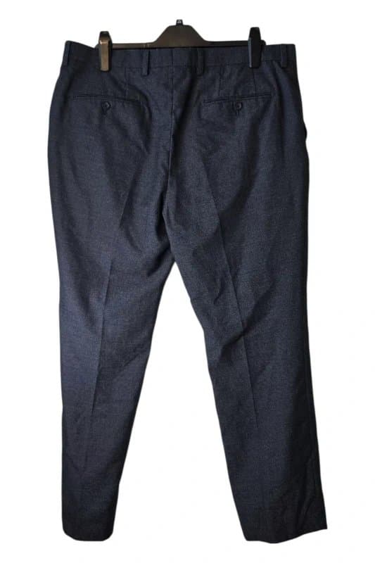 Next Navy trousers with a subtle textured finish.