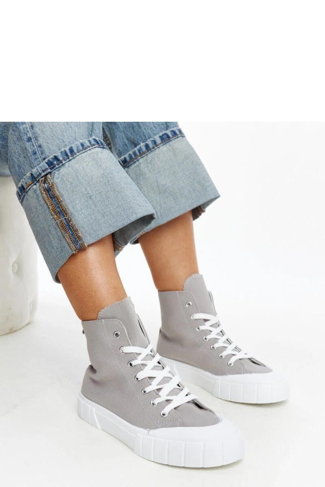 Love Lace Love Lace Grey High Top Lace-Up Sneakers