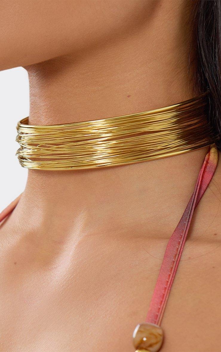 EGO Multi Strap Choker Necklace In Gold, Women's Size UK 0 - 2