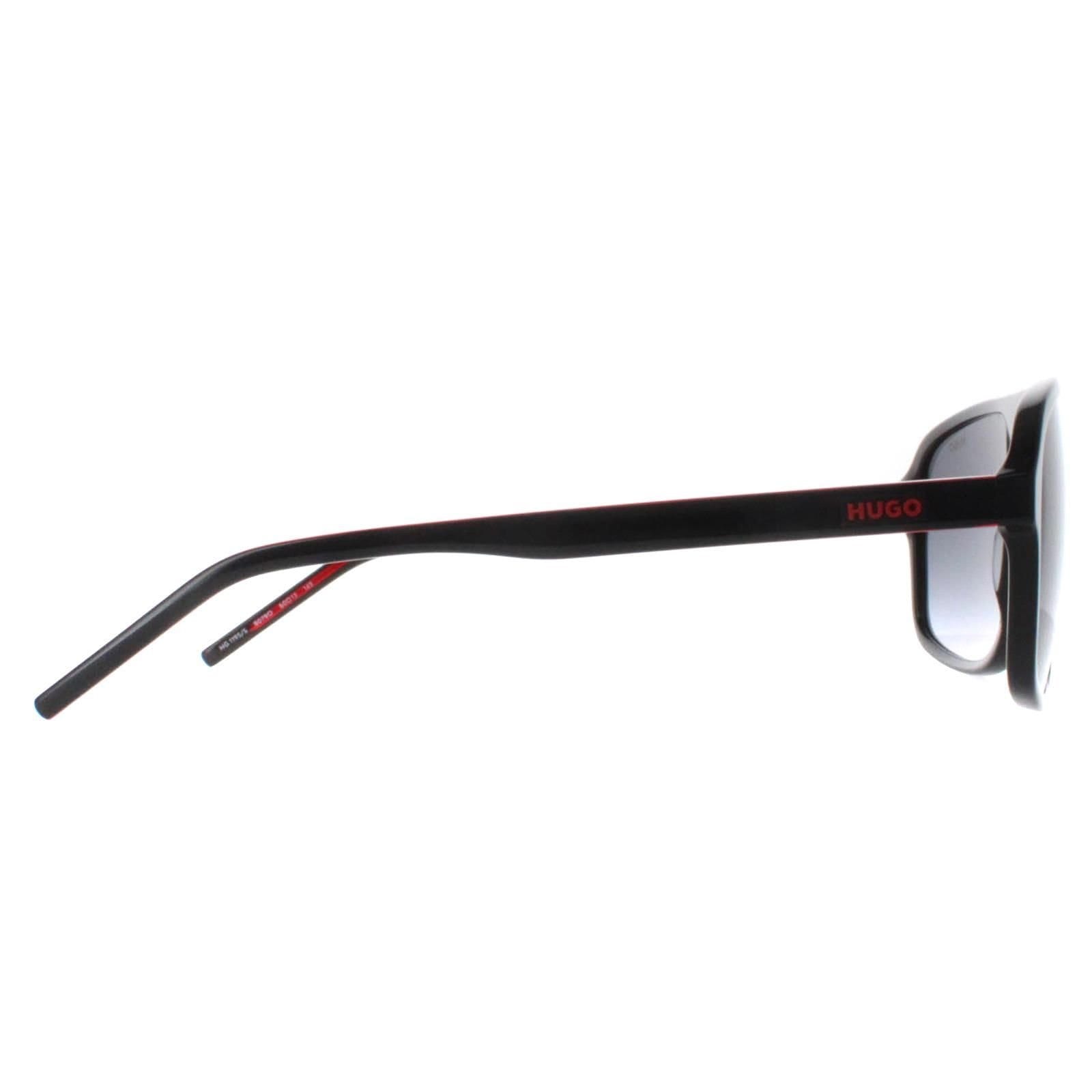 HUGO HUGO Men's Aviator Black Dark Grey HG 1195/S - 4