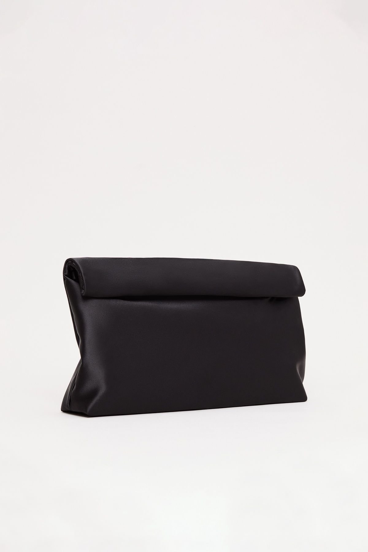 Phase Eight Phase Eight Women's Satin Rollover Clutch Bag in True Black - 4
