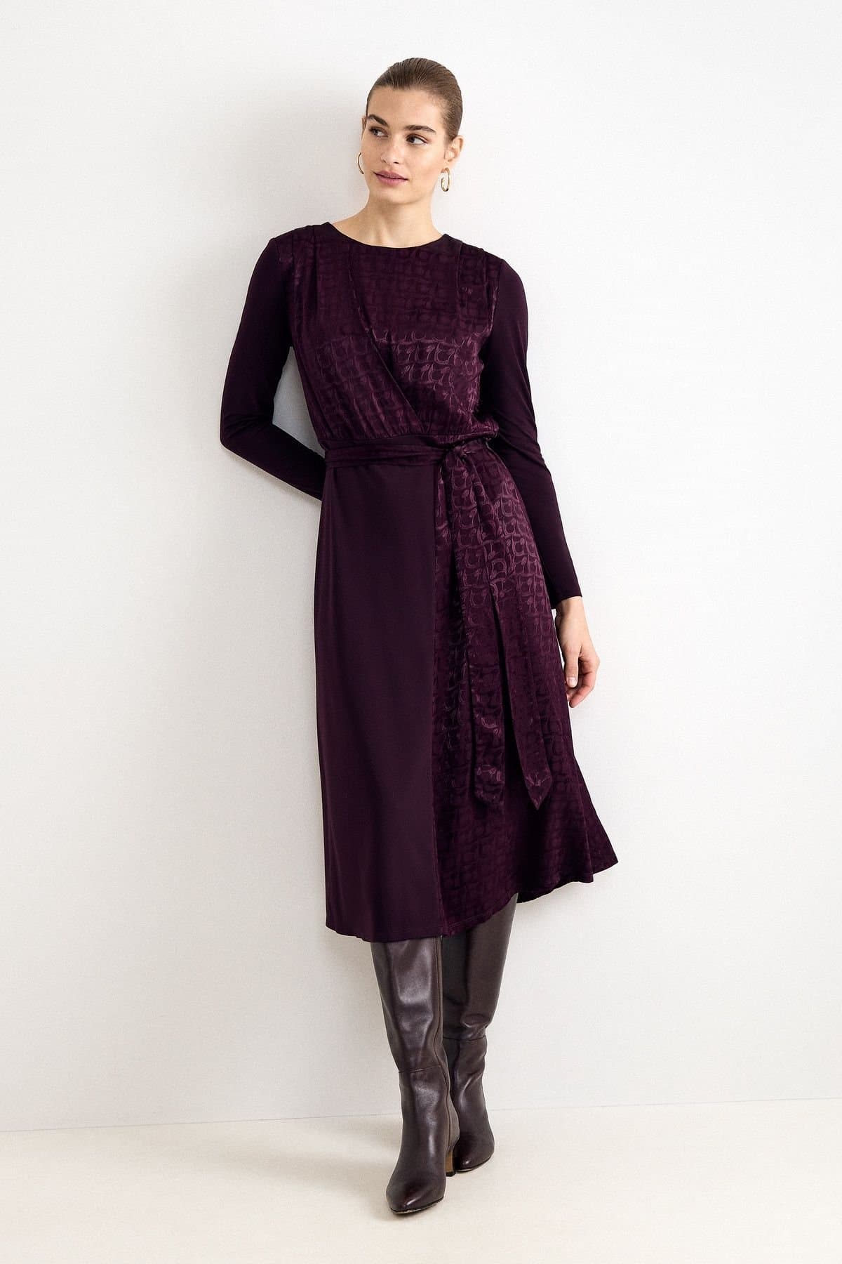 Phase Eight Phase Eight Women's Lorelei Jersey Dress in Aubergine