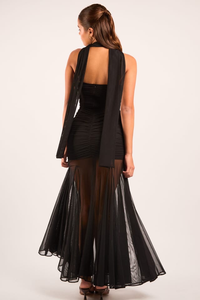 Jaded Rose Jaded Rose Women's Tatiana Black Strapless Ruched Fit & Flare Maxi Dress - 3