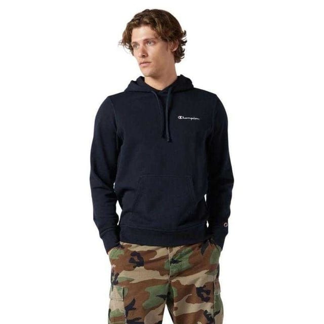 Champion Champion Men's Chest Logo Embroidered Hoodie in Navy - 3