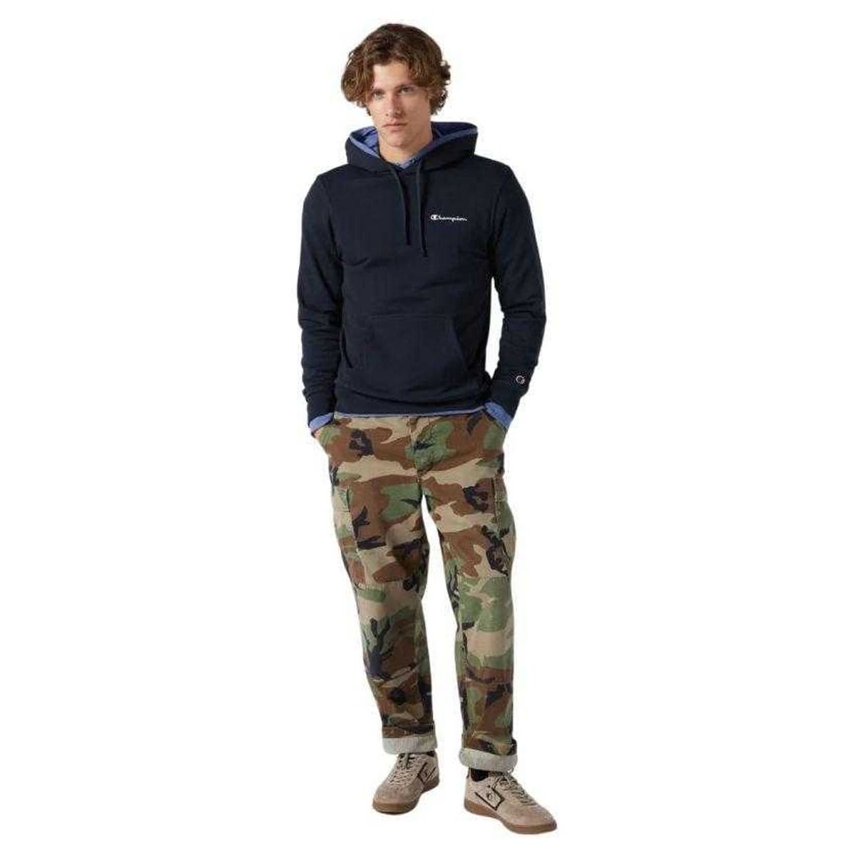 Champion Champion Men's Chest Logo Embroidered Hoodie in Navy - 4