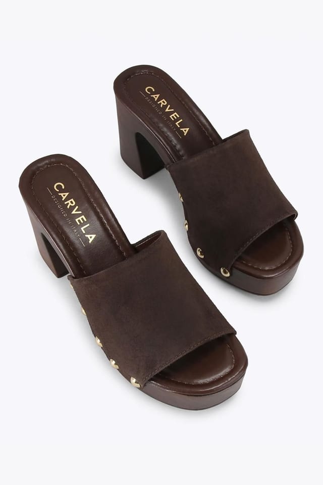 Carvela Carvela Women's 'Novella Mule' Suede Heels in Brown - 2