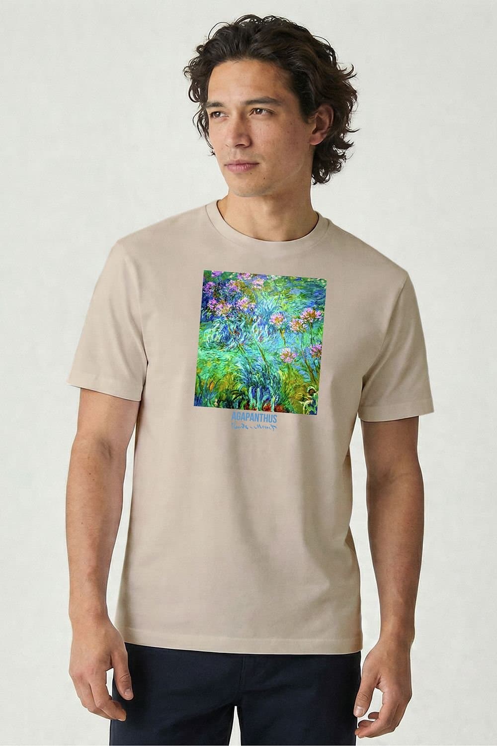 Musee DArt Musee D'Art Men's Monet - Agapanthus T-Shirt in Ecru