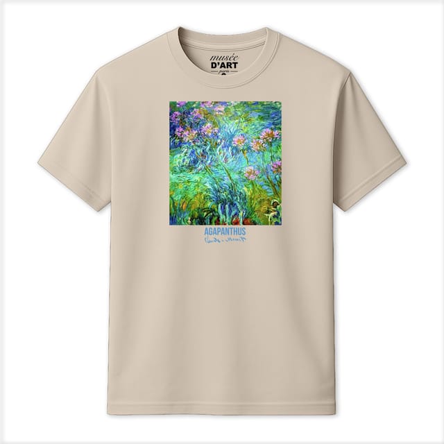 Musee DArt Musee D'Art Men's Monet - Agapanthus T-Shirt in Ecru - 2