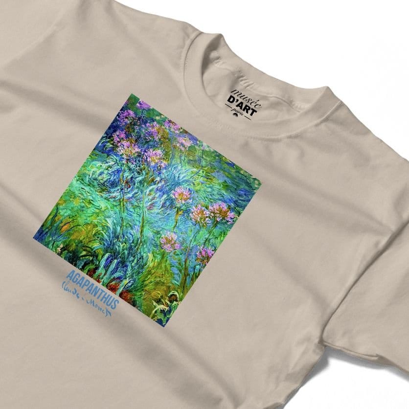 Musee DArt Musee D'Art Men's Monet - Agapanthus T-Shirt in Ecru - 4