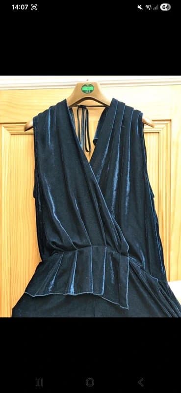 ASOS ASOS UK 16 Peplum Blue Jumpsuit