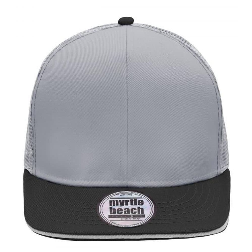 Myrtle Beach Myrtle Beach Men's Pro Mesh 6 Panel Cap in Mid Grey