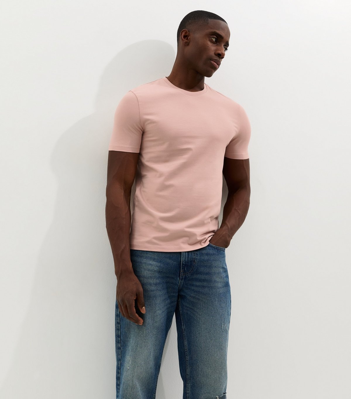 New Look Men's Pink Muscle Fit T-Shirt New Look - 2