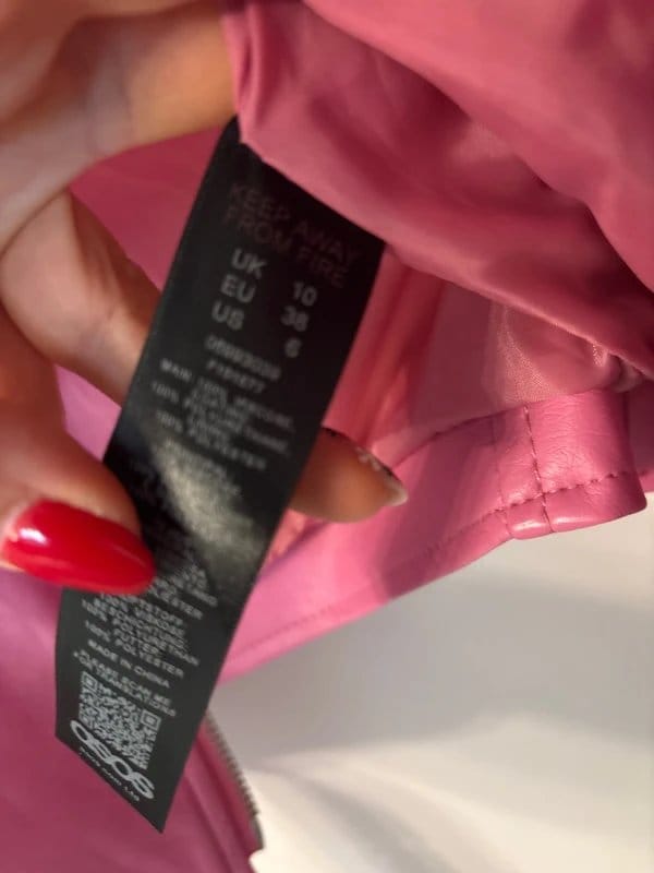 ASOS Pink Faux Leather Jacket