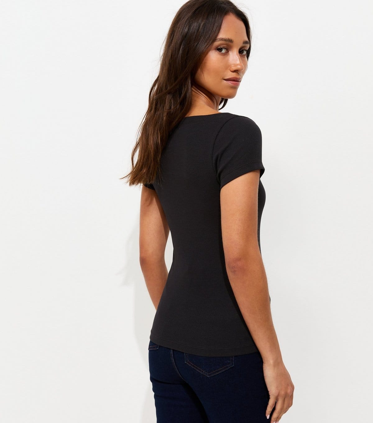 New Look Women's Black Cotton Rich Slash Neck T-Shirt New Look - 4