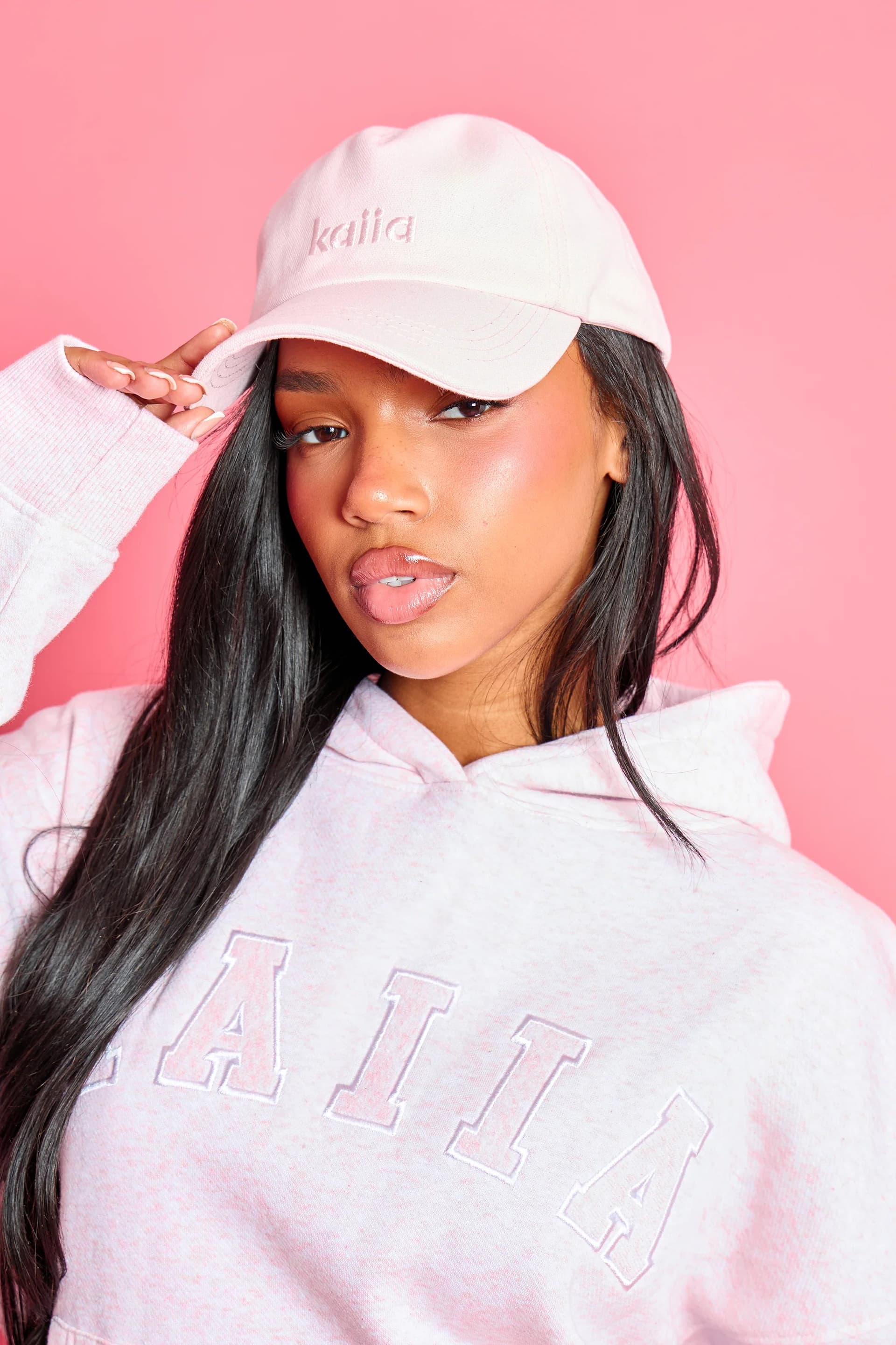Kaiia Kaiia Logo Cap Baby Pink