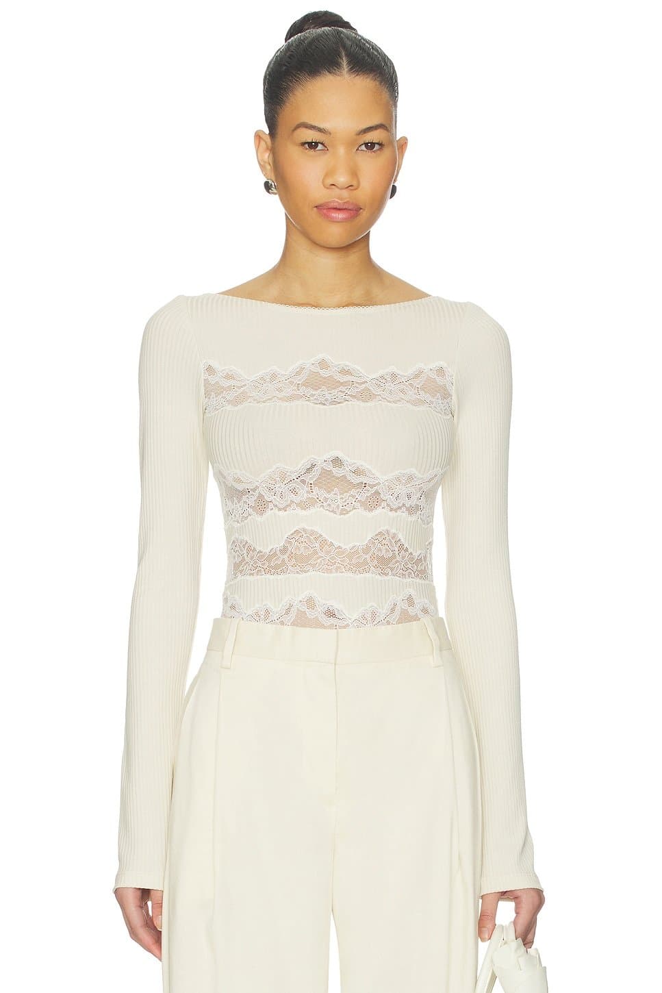 revolve Lace Cut Out Bodysuit