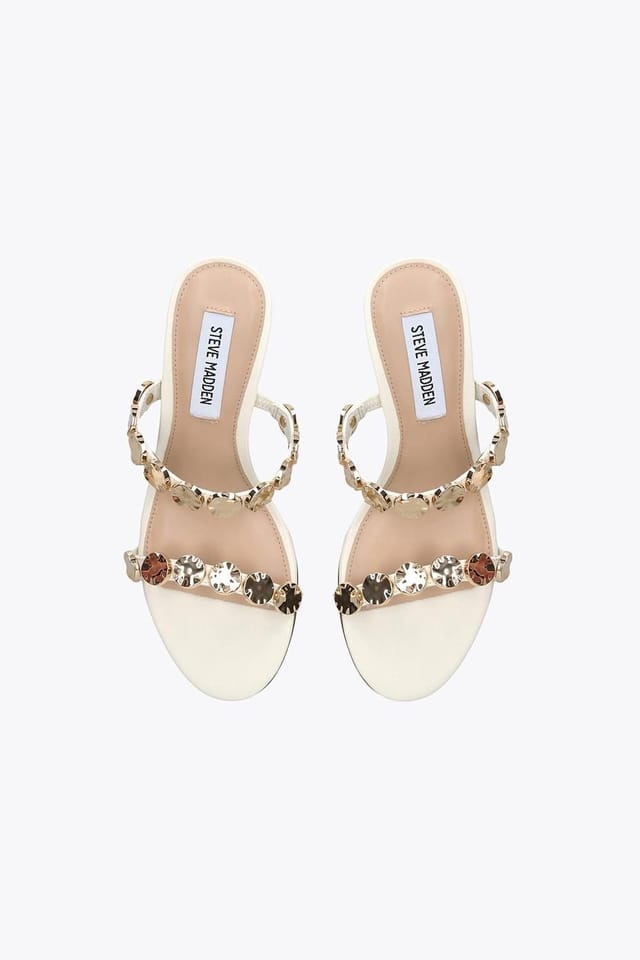 Steve Madden STEVE MADDEN Women's 'Annika White' Leather Sandals in White - 2