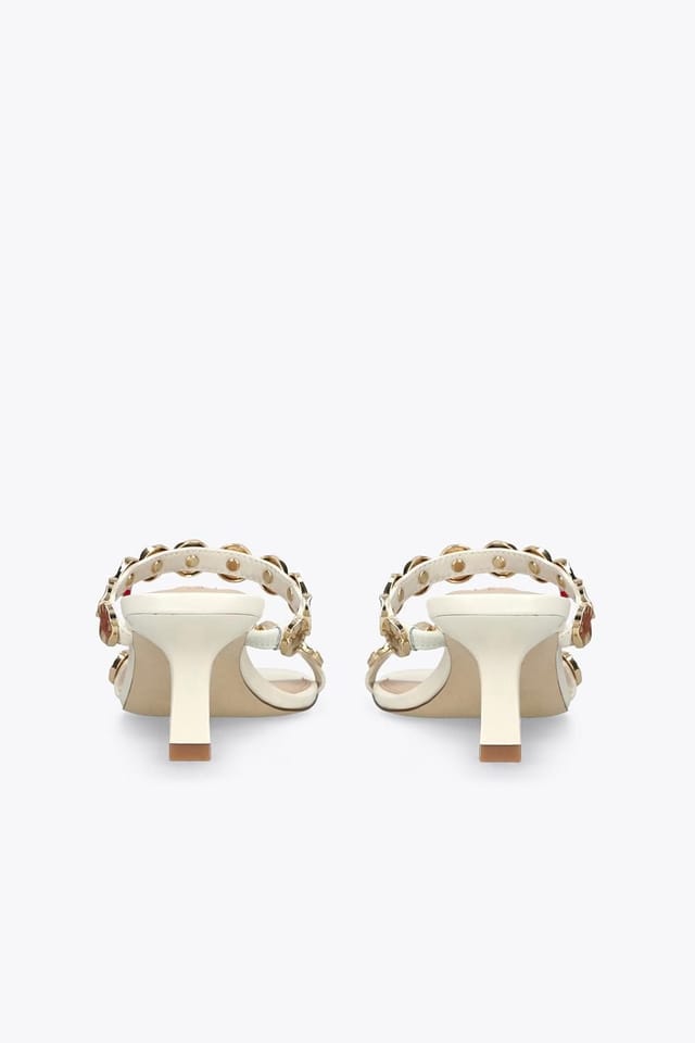 Steve Madden STEVE MADDEN Women's 'Annika White' Leather Sandals in White - 3