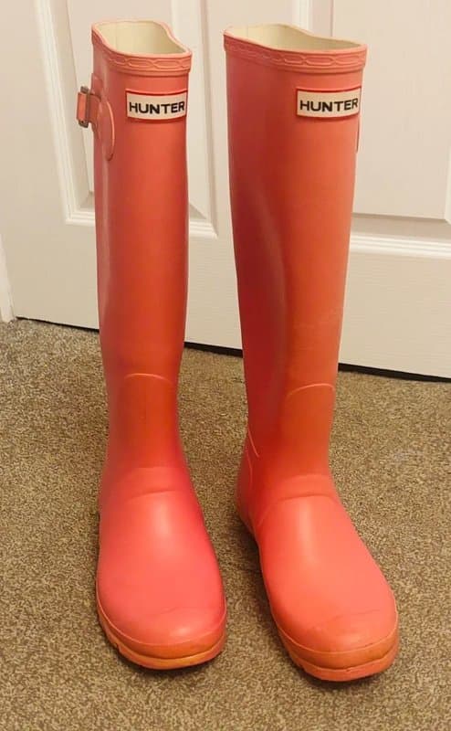 Hunter Hunter pink statement original 7 welly’s festival party boots same day post