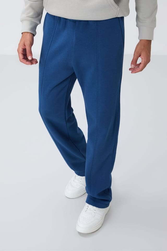 Tommy Life Tommy Life Men's Regular Fit Cotton-Polyester Sweatpants in Blue - 3