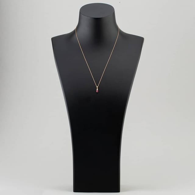 T.H.Baker T.H.Baker Women's 9ct Yellow Gold Ruby & Diamond Pendant Necklace QP00178-R YG - 2