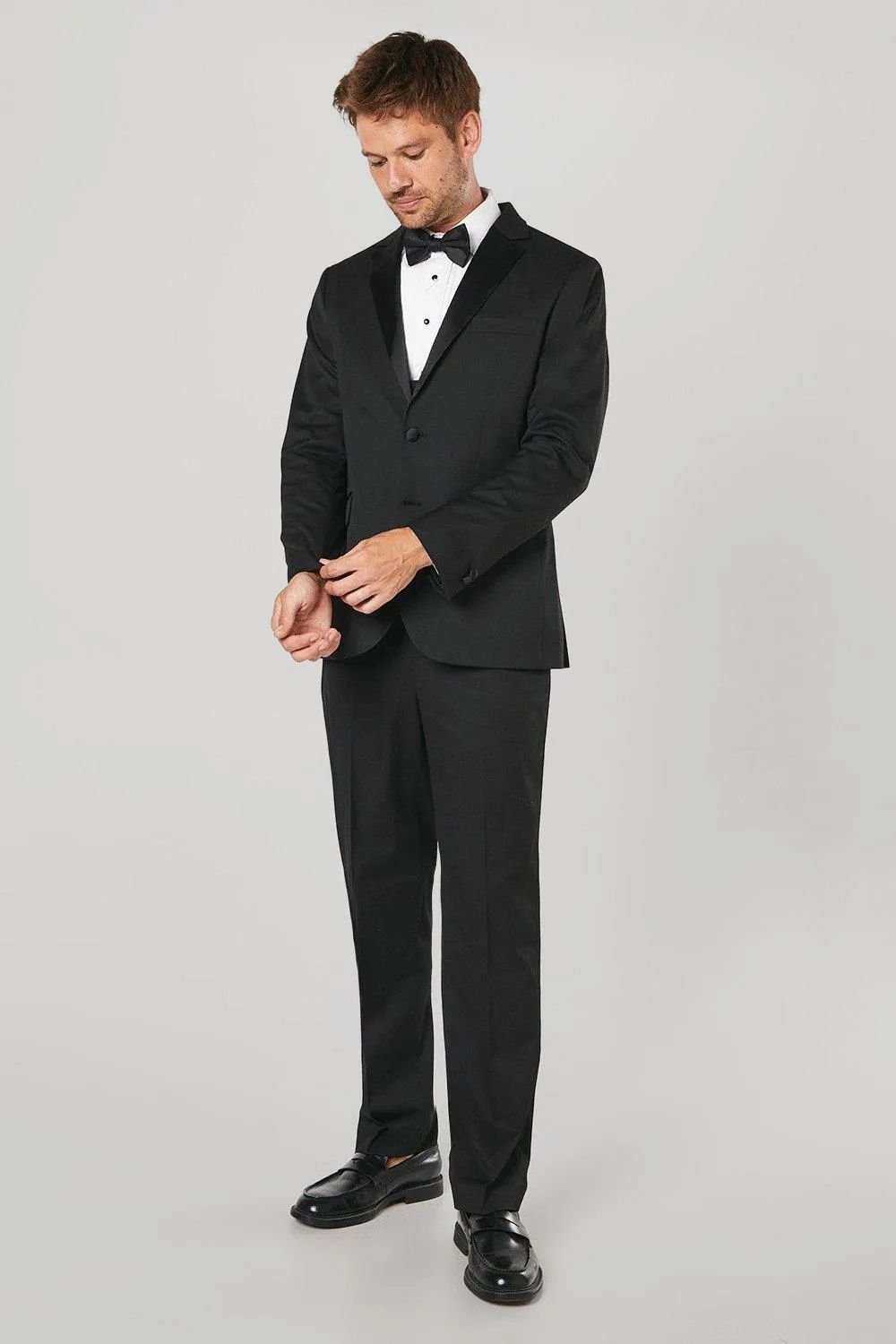 Burton Burton Men's White Pleat Front Slim Fit Long Sleeve Dress Shirt - 4