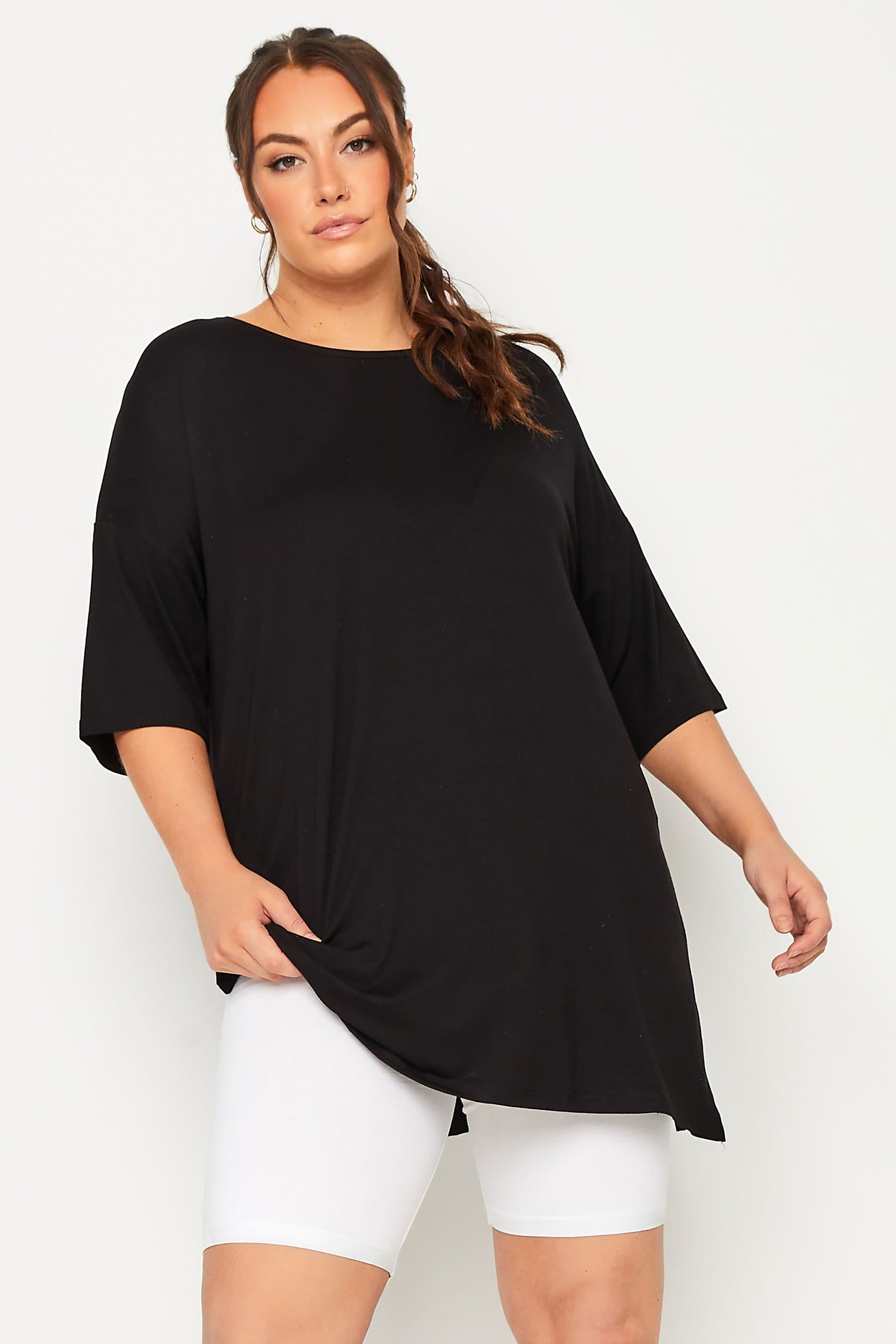 Yours Plus Size Yours For Good White Essential Cotton Stretch Cycling Shorts