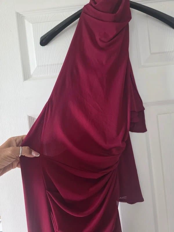 ASOS ASOS Design mesh halter maxi dress