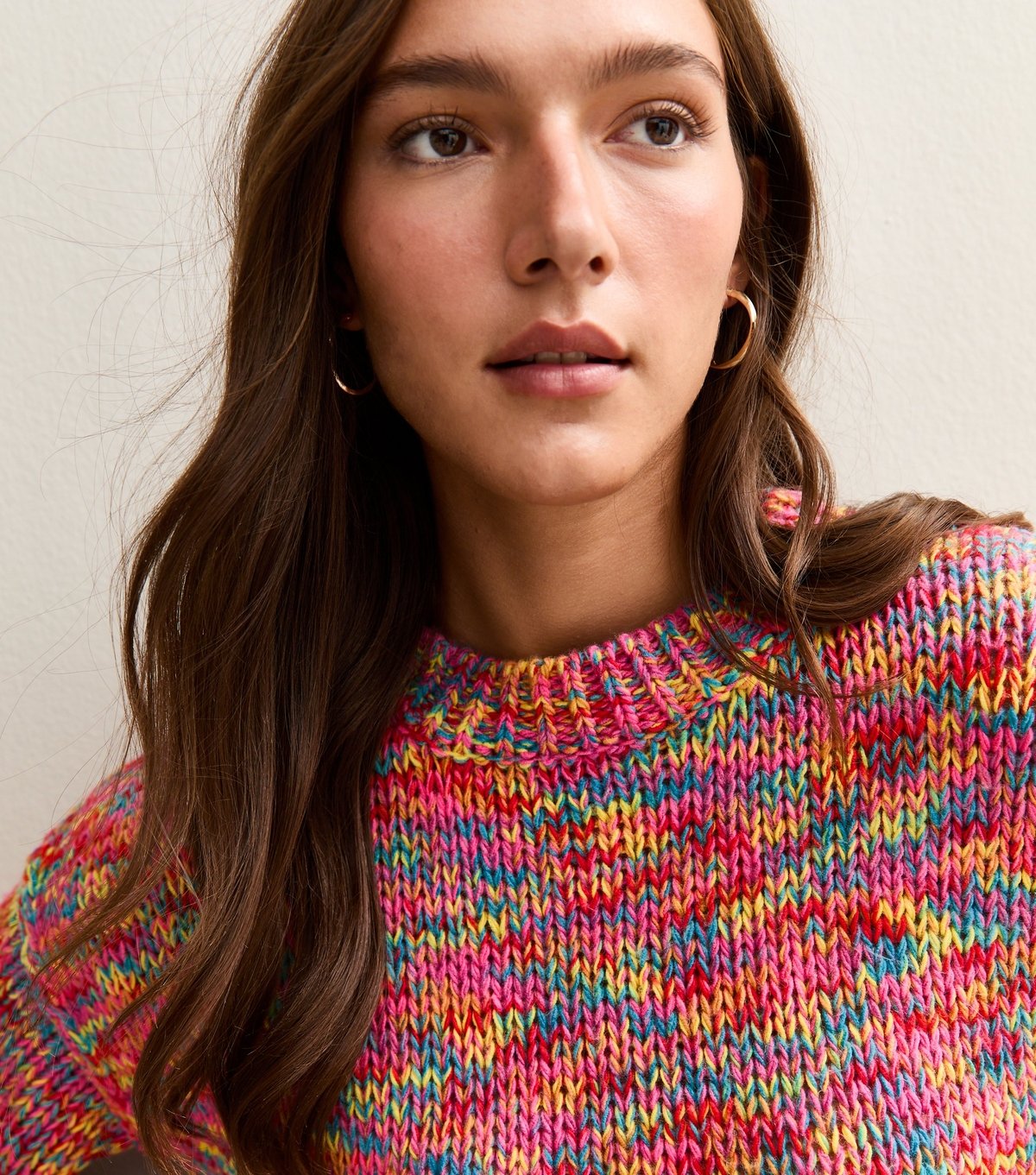 Sunshine Soul Women's Bright Pink Multicoloured Balloon Sleeve Jumper Sunshine Soul New Look - 2