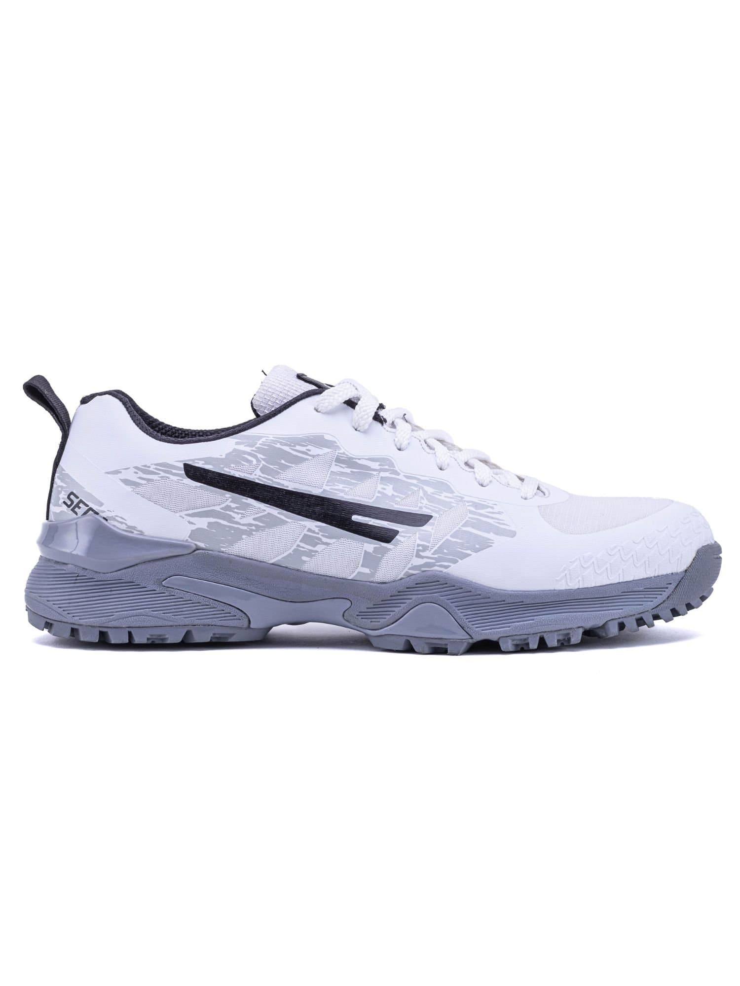 QUIVE QUIVE White Rubber Studs Cricket Boots for Men