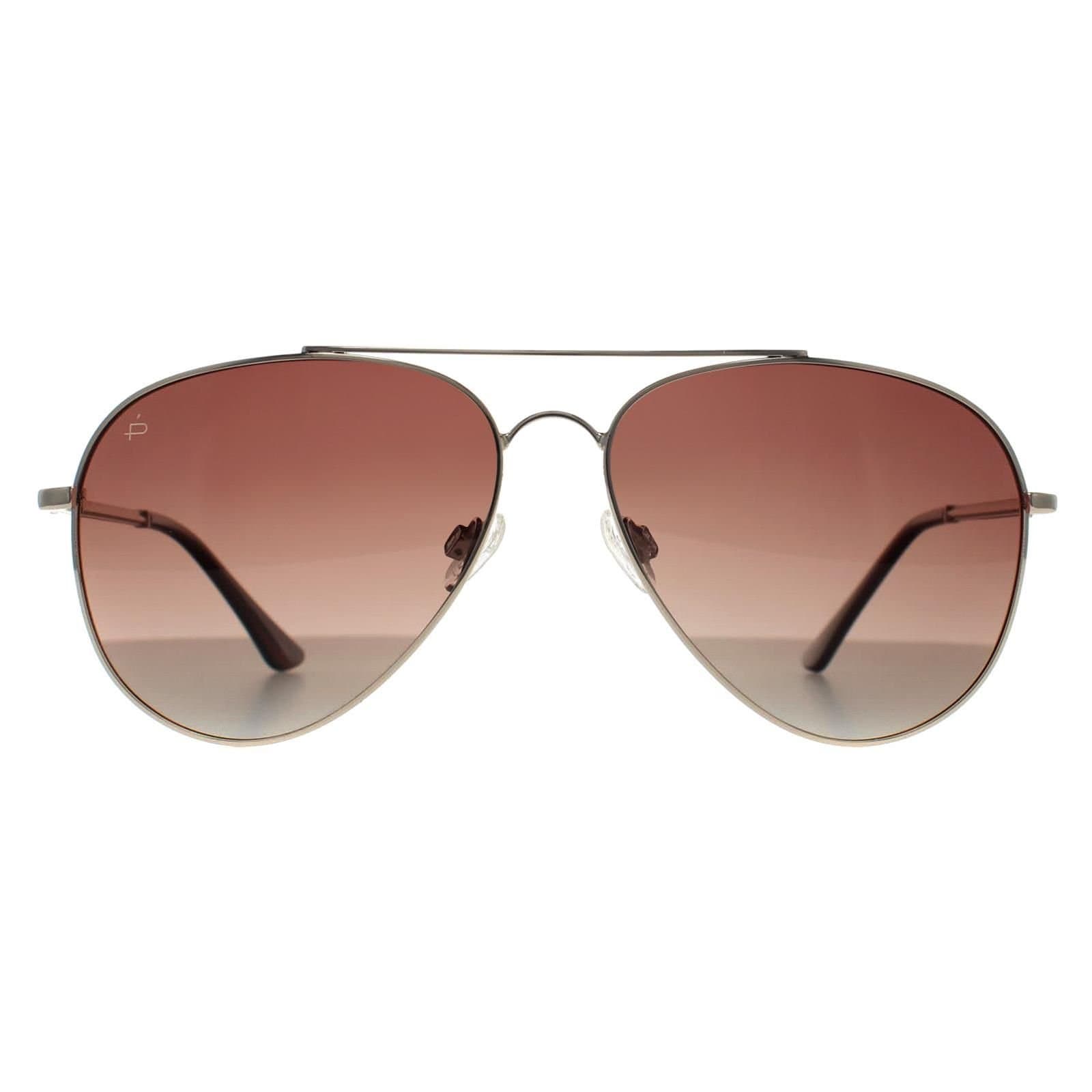 Prive Revaux Prive Revaux Men's Aviator Champagne Gold Brown Gradient Cali