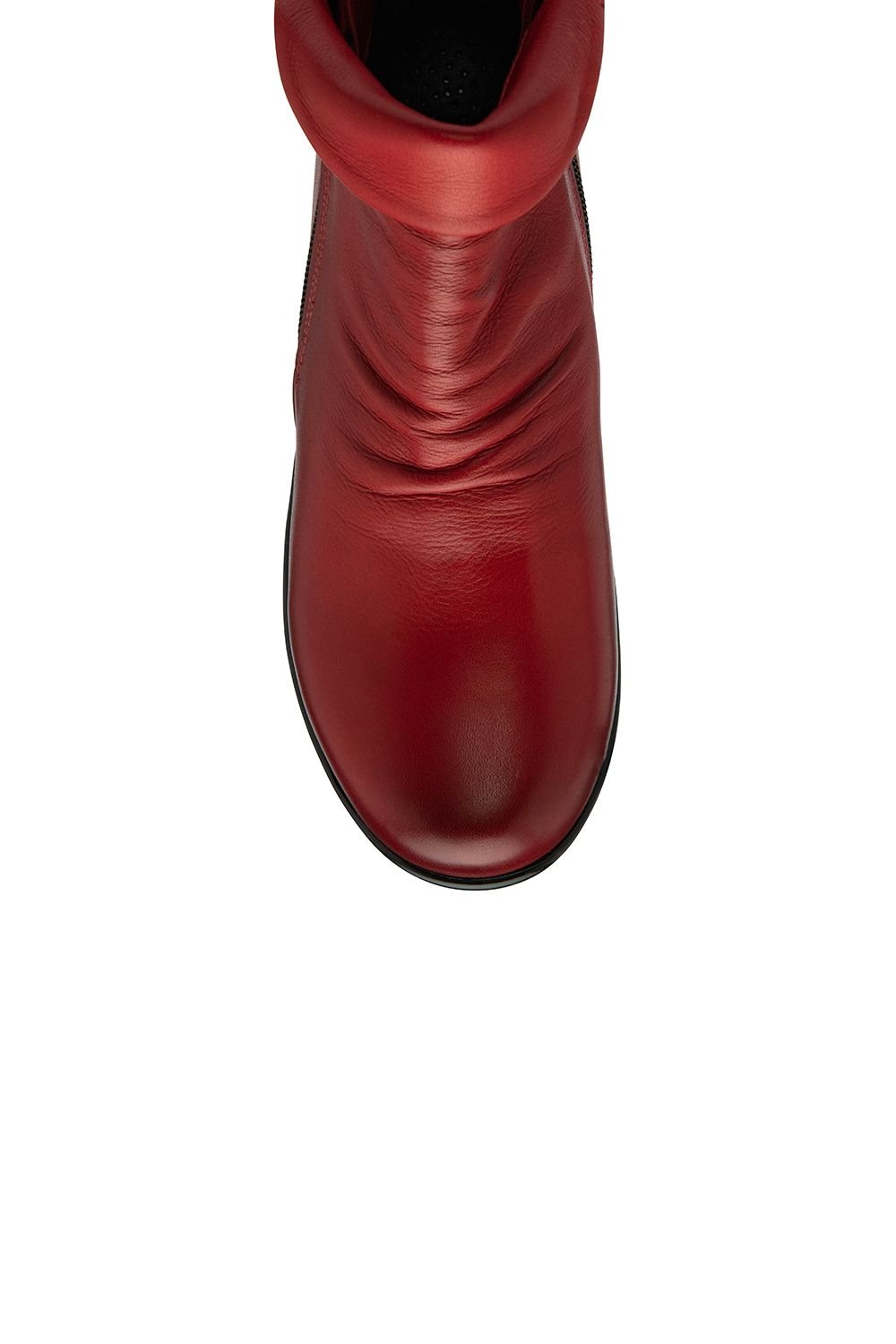 Lotus Lotus Women's Red 'Cordelia' Leather Wedge Ankle Boots - 4