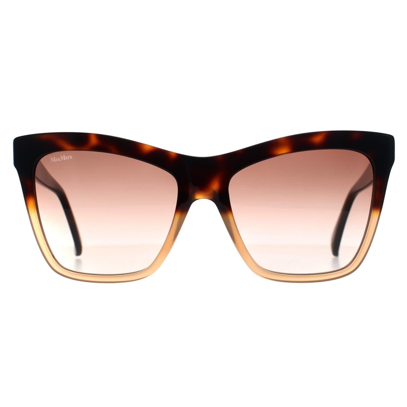 Max Mara Max Mara Women's Cat Eye Havana Fade Brown Gradient MM0008 Logo2