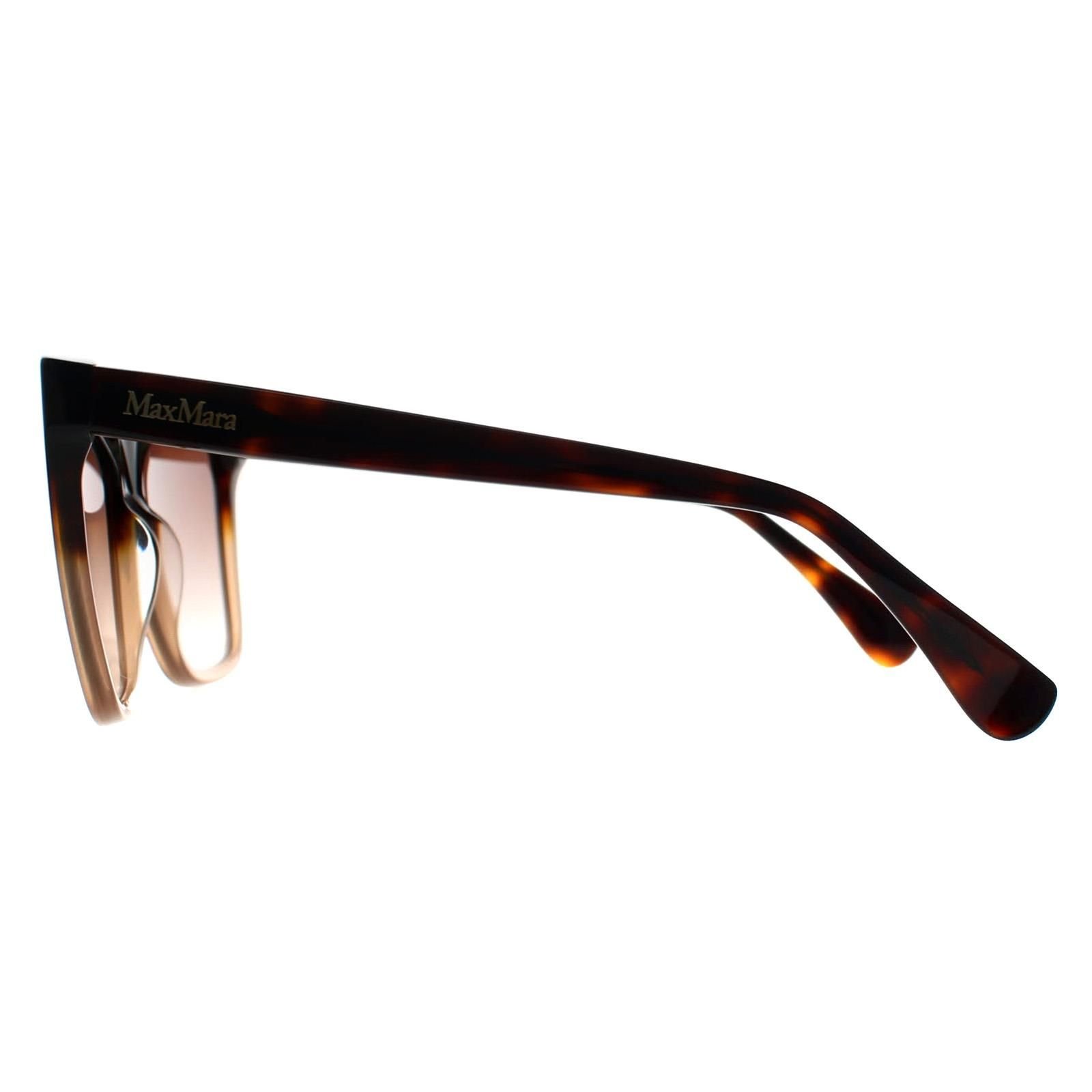 Max Mara Max Mara Women's Cat Eye Havana Fade Brown Gradient MM0008 Logo2 - 3
