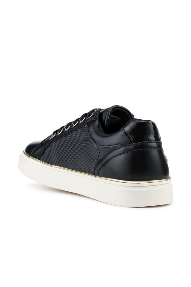 Pavers Pavers Women's Wide Fit Zip & Lace Trainers With Grip Sole in Black - 3