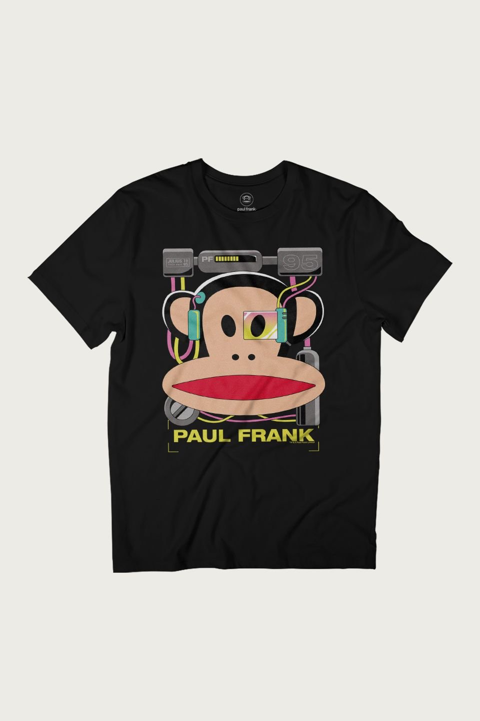Paul Frank Paul Frank Men's Tech Unit Julius Retro Sci-Fi T-Shirt in Black - 2