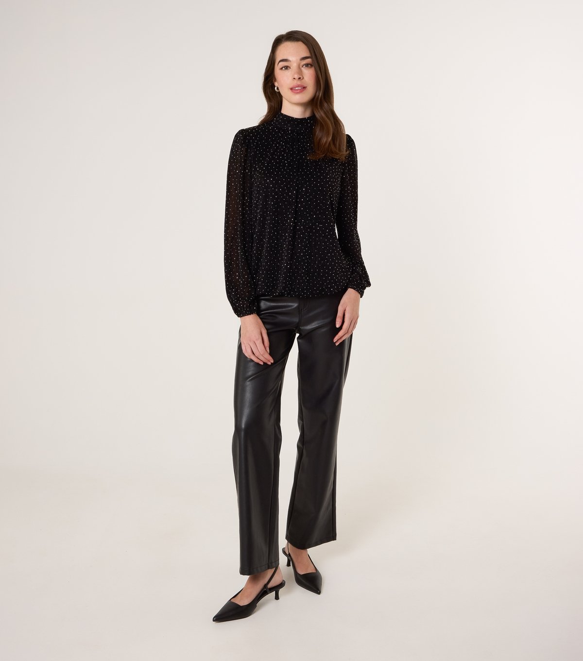 Blue Vanilla Women's Black Diamante Embellished Top Blue Vanilla New Look - 2