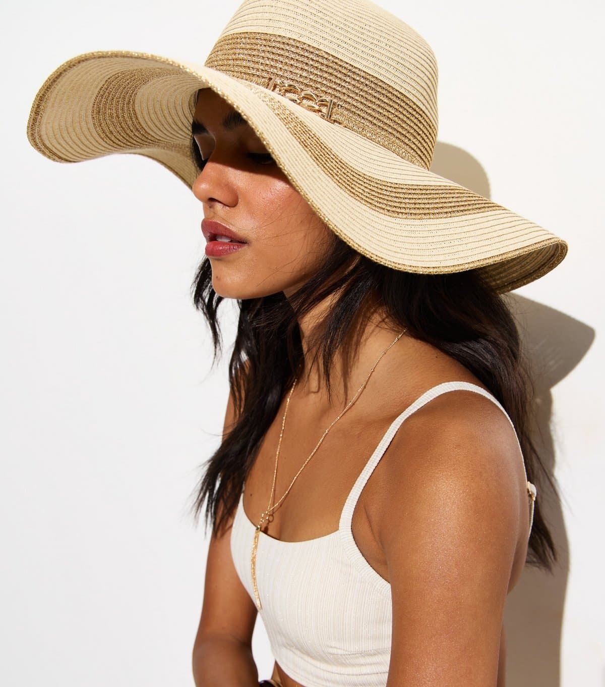 New Look New Look Stone Floppy Wide Brim Hat