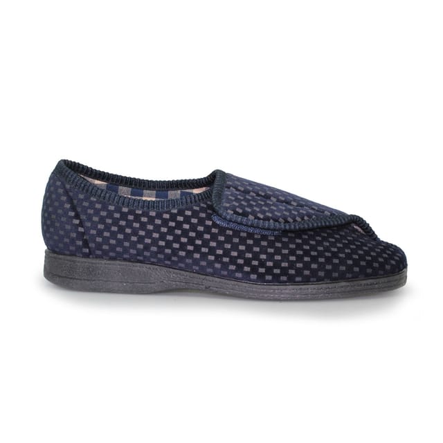 Goodyear Goodyear Men's Columbus II Checked Slippers in Navy - 2