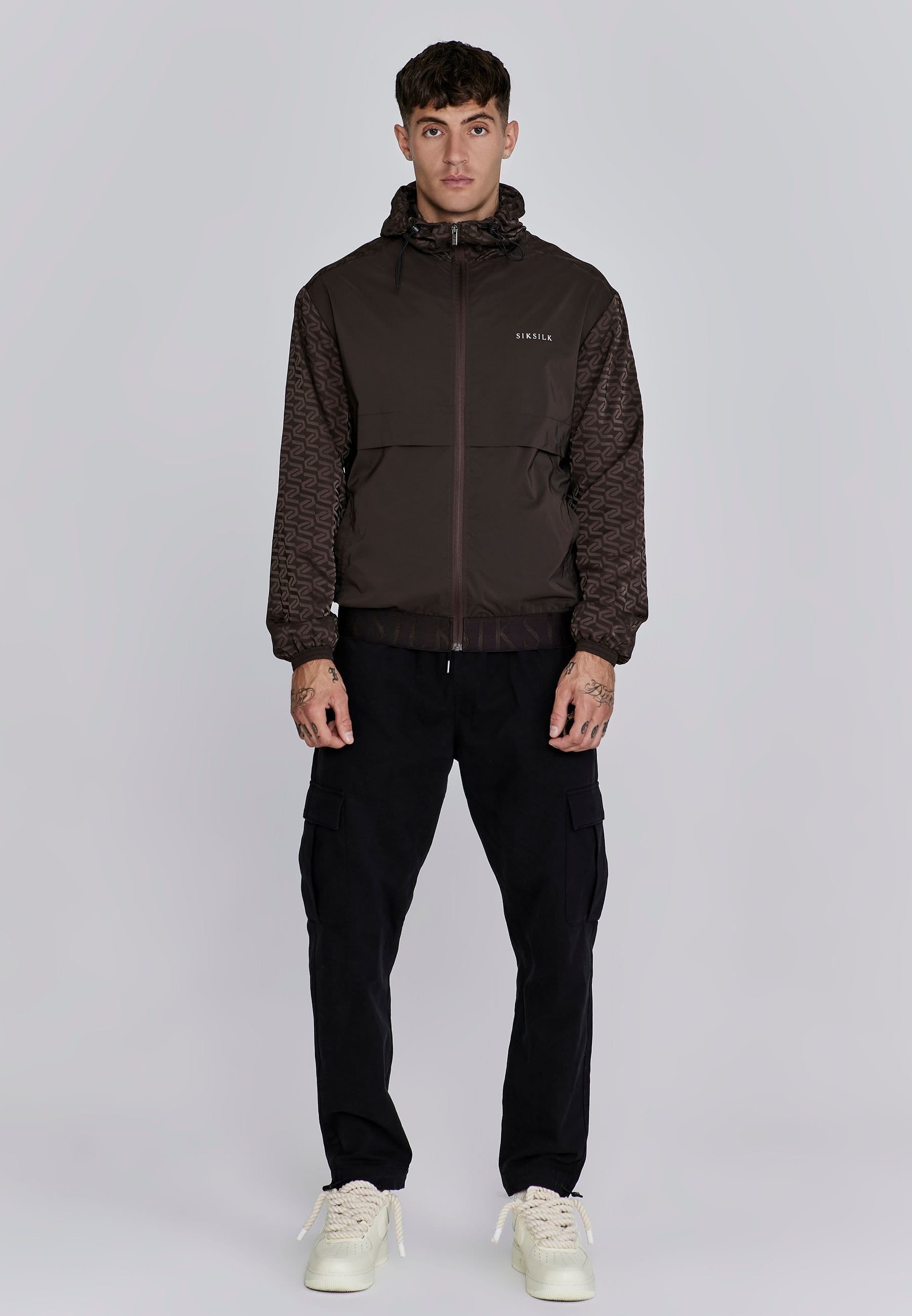 SikSilk SikSilk Men's Brown AOP Windbreaker - 4