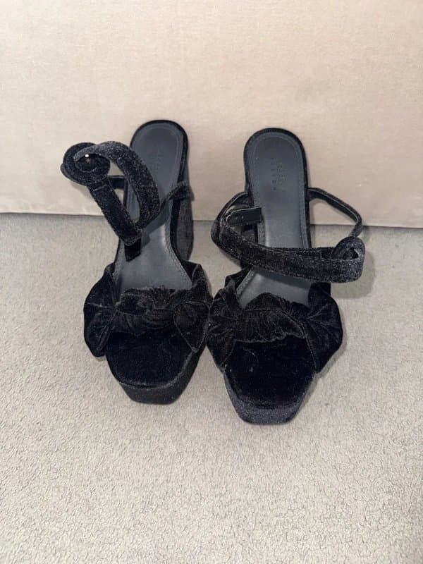 ASOS ASOS Velvet Platform Heels Size 6