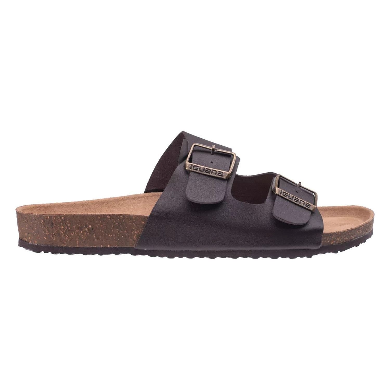 Iguana Iguana Men's Frisso Leather Sliders in Brown