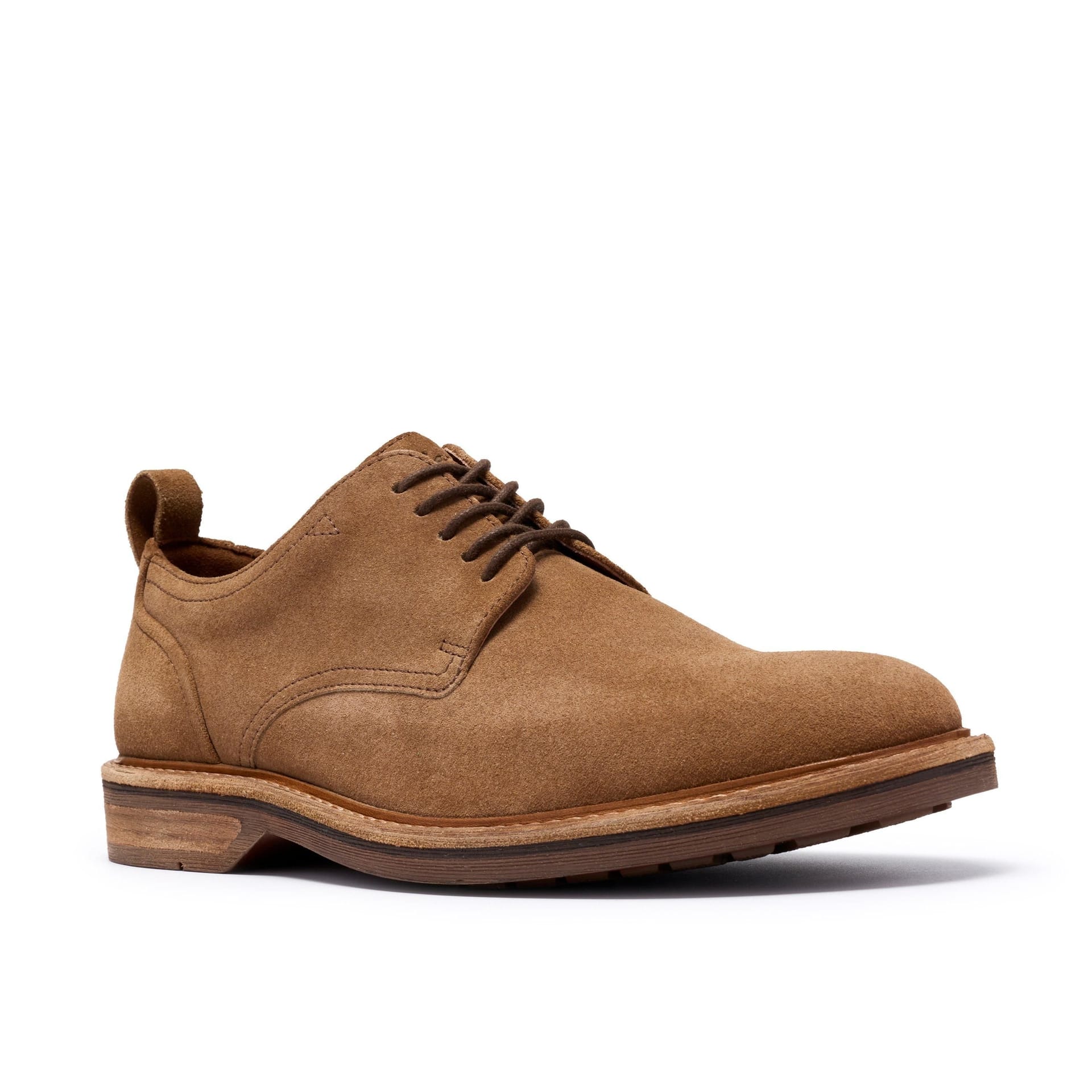 Clarks Clarks Men's Aldwin Lace Tan Suede Derby Shoes, Lace Up - 4