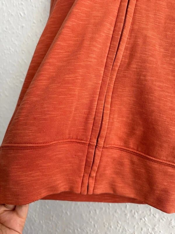 Uniqlo Men’s Uniqlo AIRism Orange Full Zip Hoodie Lightweight Sweatshirt S