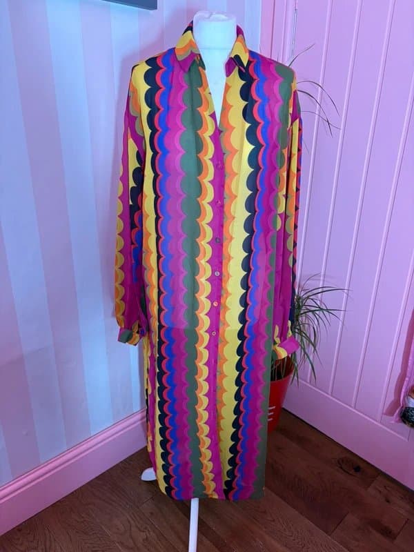 Never Fully Dressed Never fully dressed Bali chiffon shirt dress uk 10