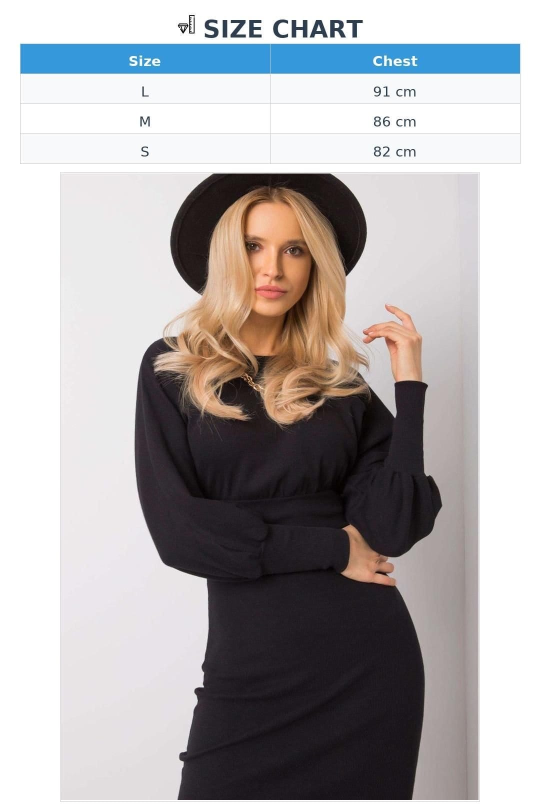 Love Lace Love Lace Women's Fitted Long Sleeve Day Dress for Any Occasion Style 171701 in Black - 4