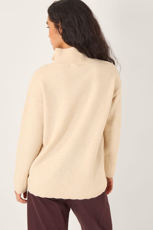 Monsoon Monsoon Women's Em Floral Embroidered Knit Jumper Ivory - 2