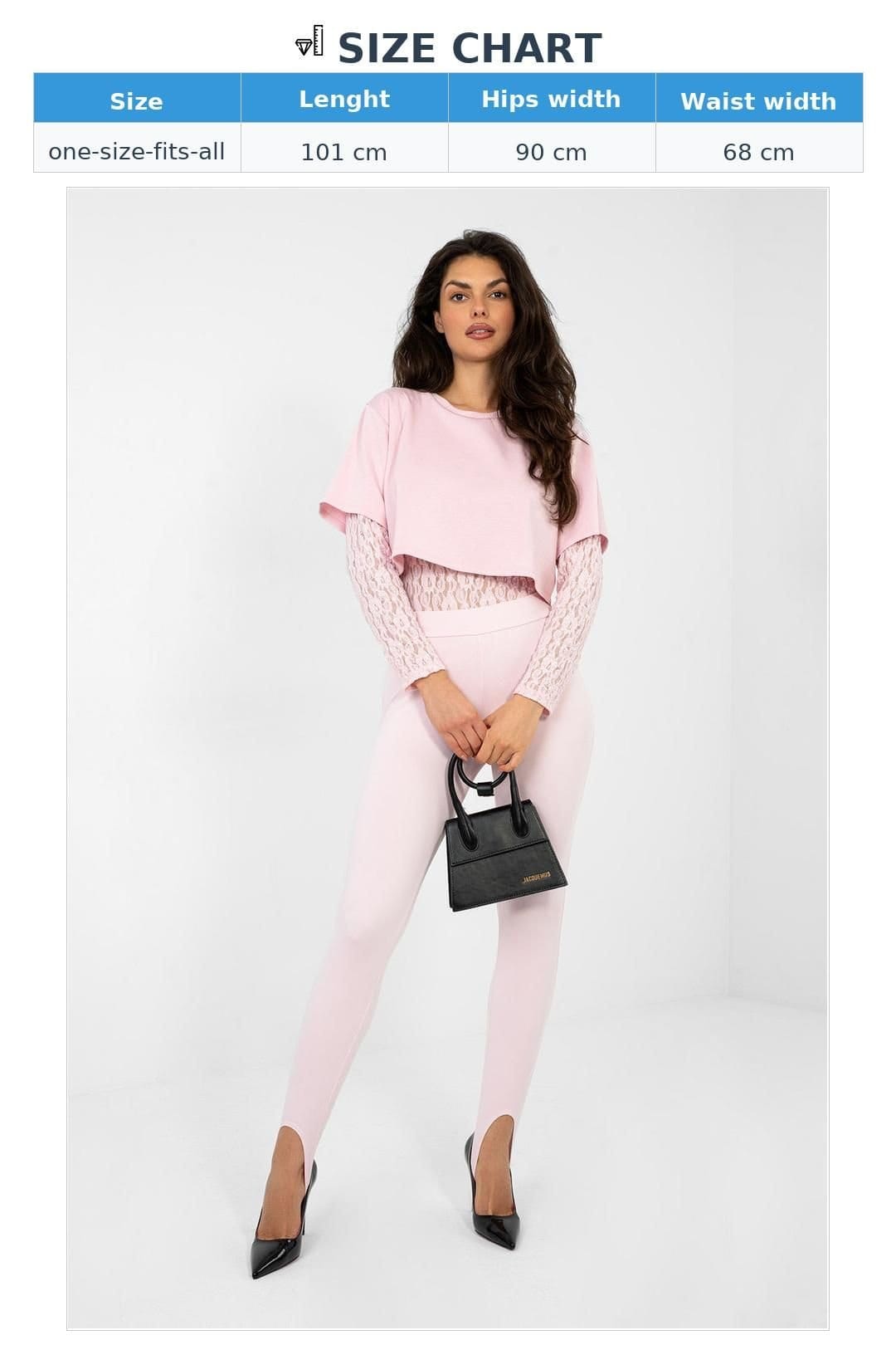 Love Lace Love Lace Women's Butter Soft High Waist Long Leggings with Cuff in Pink - 4